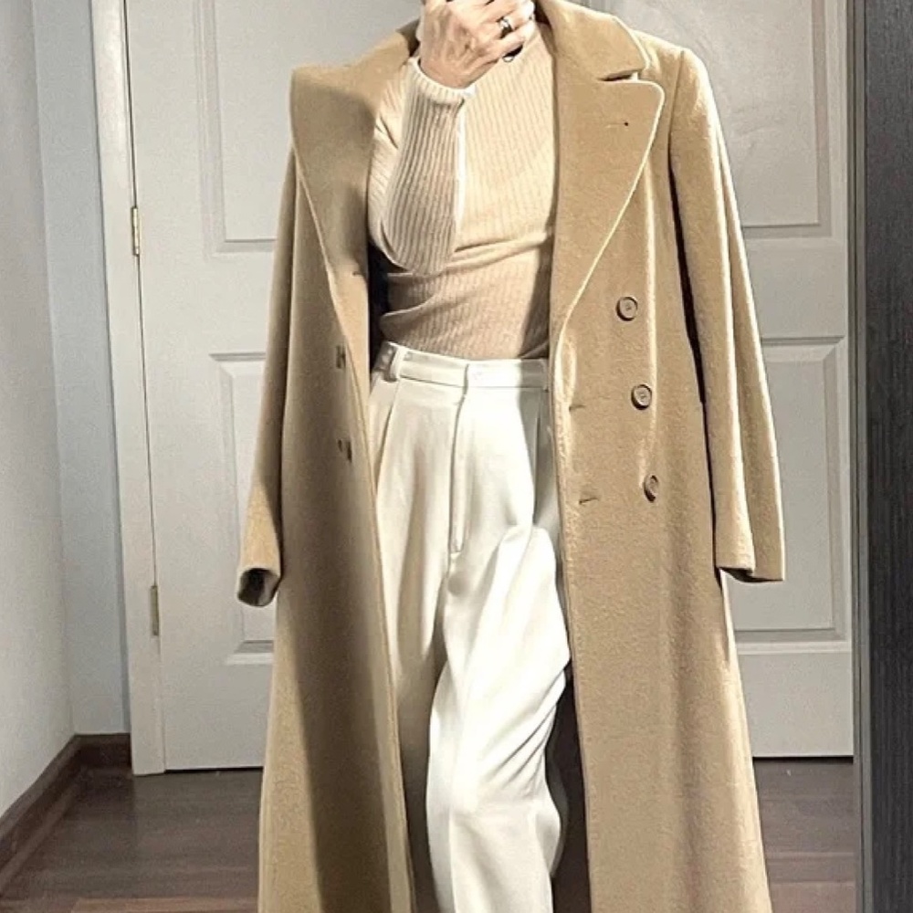 Vintage Lord & Taylor Camel Long Double Breasted Coat